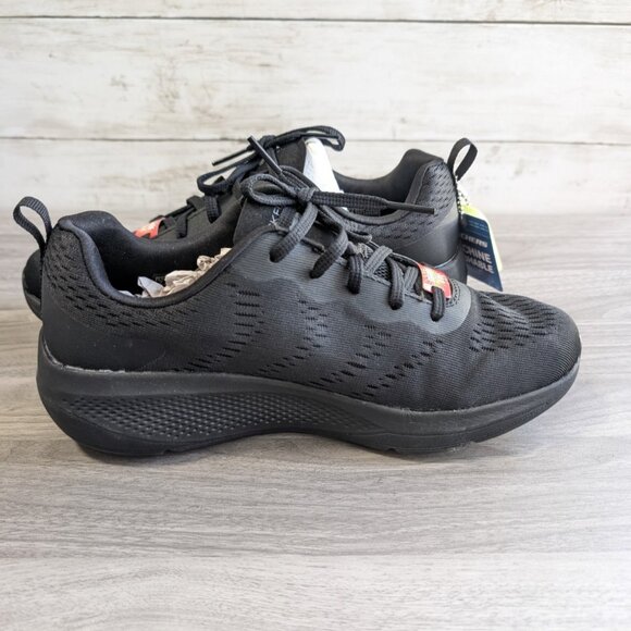 Skechers Go Run Performance Size 7 Wide Air Cooled Goga Mat Lightweight Black - Picture 6 of 9